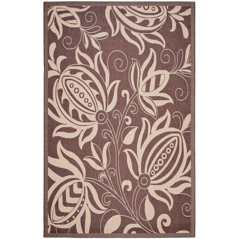SAFAVIEH Courtyard Leatrice Indoor/ Outdoor Patio Backyard Rug
