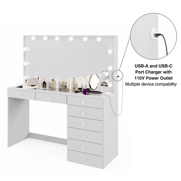 再入荷のおすすめ最新情報 Boahaus Knobs Crystal Drawers 8 Top Glass Desk Vanity Makeup バッグ