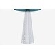 preview thumbnail 57 of 106, 16-in. Glass Lamp w/ Brushed Nickel Accents and Drum Shade