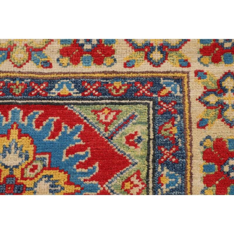 Red Traditional Kazak Rug Handmade Wool Carpet - 2'9" x 4'0"