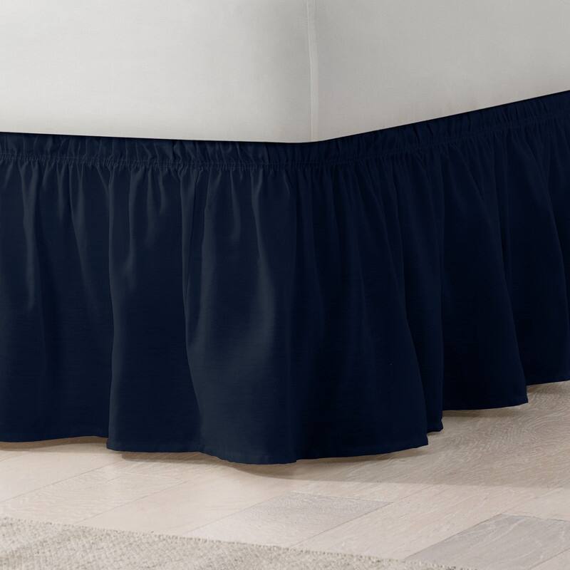 EasyFit Wrap Around Solid Ruffled Bed Skirt