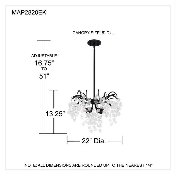 Maple 4-Light Earth Black Pendant Light