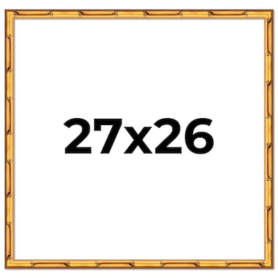 27x26 Frame Gold Bamboo Solid Wood Picture Frame | 1 Inch Moulding