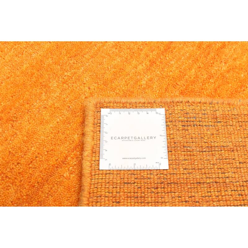ECARPETGALLERY Hand Loomed Kashkuli Gabbeh Orange Wool Rug - 2'6 x 7'10