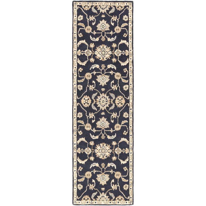 Livabliss Transitional Caesar Paisley Area Rug - 2'6" x 8' - Navy