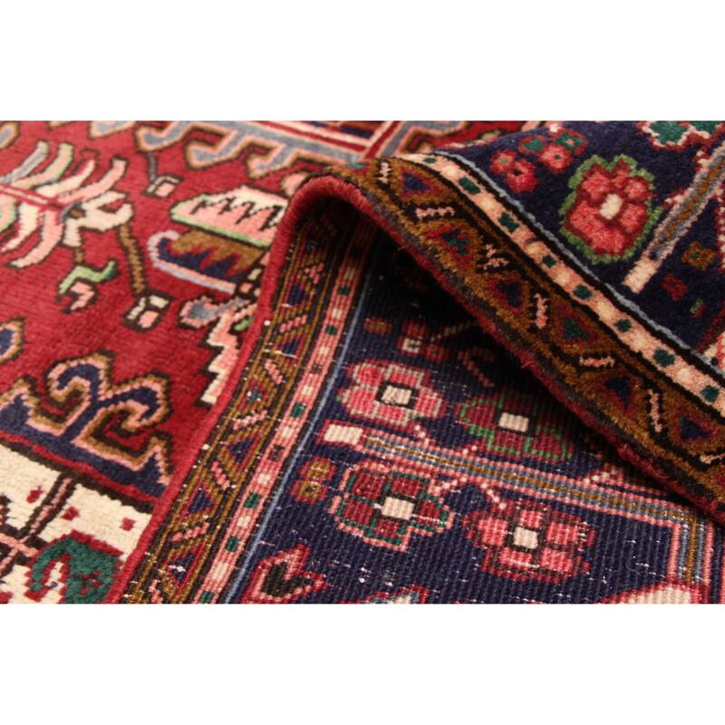 ECARPETGALLERY Hand-knotted Sarabi Dark Red Wool Rug - 8'0 x 11'5