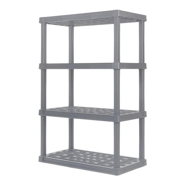 slide 2 of 7, IRIS USA® Plastic Rack Shelf - Elephant Gray