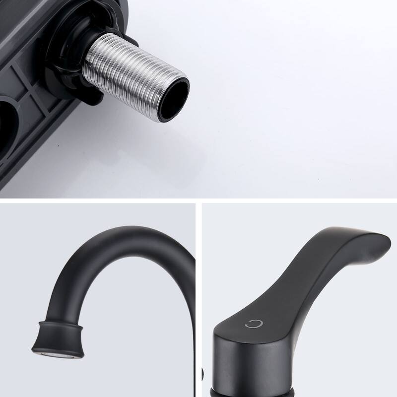 4 Inch Centerset Bathroom Sink Faucet Double Handle Bathroom Faucet with 360° Swivel Spout Vanity Tap with Pop Up Drain