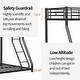preview thumbnail 3 of 13, Metal Twin over Full Bunk Bed with Safety Guardrail for Home