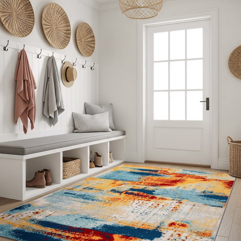 World Rug Gallery Bohemian Abstract Modern Area Rug