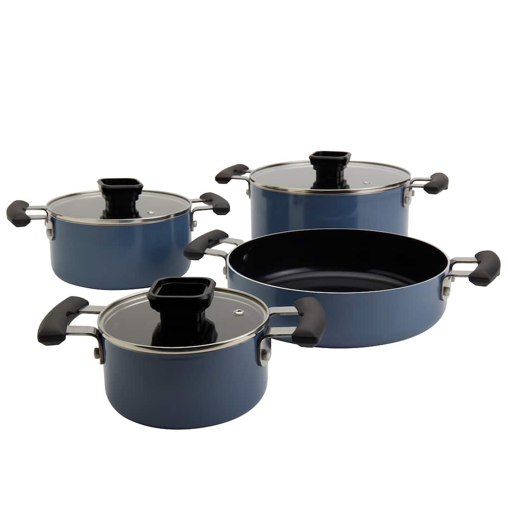 Denmark Tools for Cooks 7PC Nonstick Aluminum Cookware Set, Blue