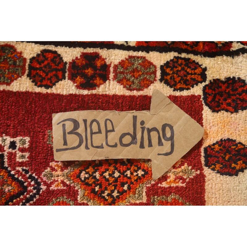 Red Shiraz Persian Vintage Square Rug Handmade Wool Carpet - 2'1" x 1'10"