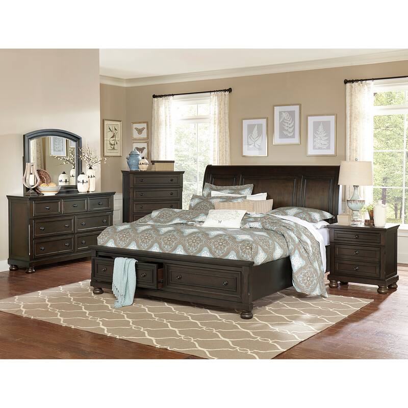 Transitional Design Nightstand Two Dovetail Drawers Bun Feet Wooden Furniture