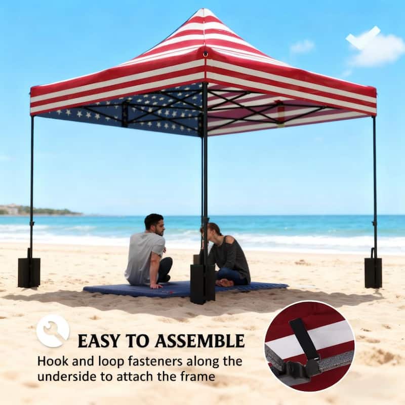 GDFStudio Outdoor Rylin Replacement Canopy Top with Oxford Cloth and Weight Bags