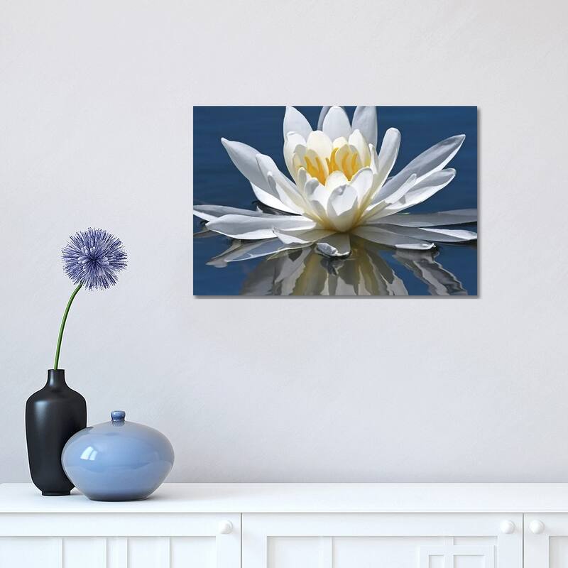 iCanvas "Reflection Of Water Lily" by Brian Wolf Canvas Print - 12x18x1.5