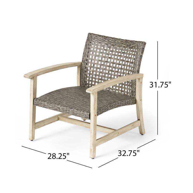 Breakwater Outdoor 5-piece Club Chairs and Fire Pit Set by Christopher Knight Home