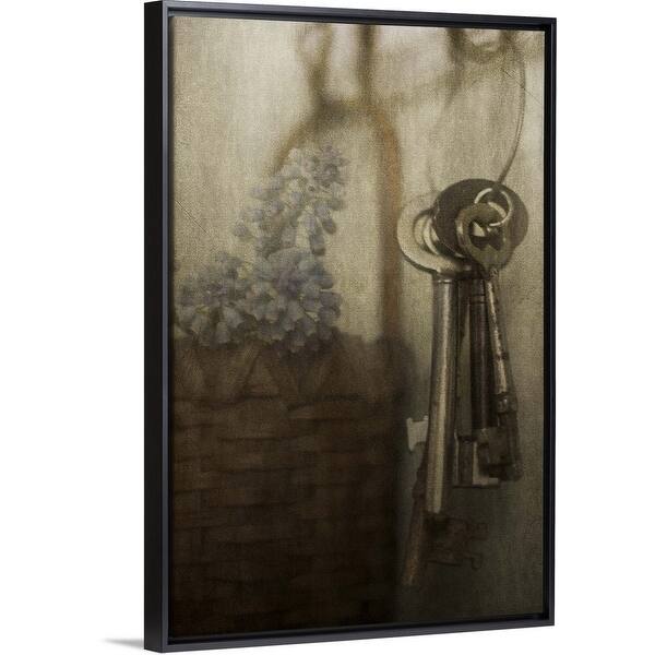 Shop Rustic Skeleton Keys Hanging On Wall Black Float Frame