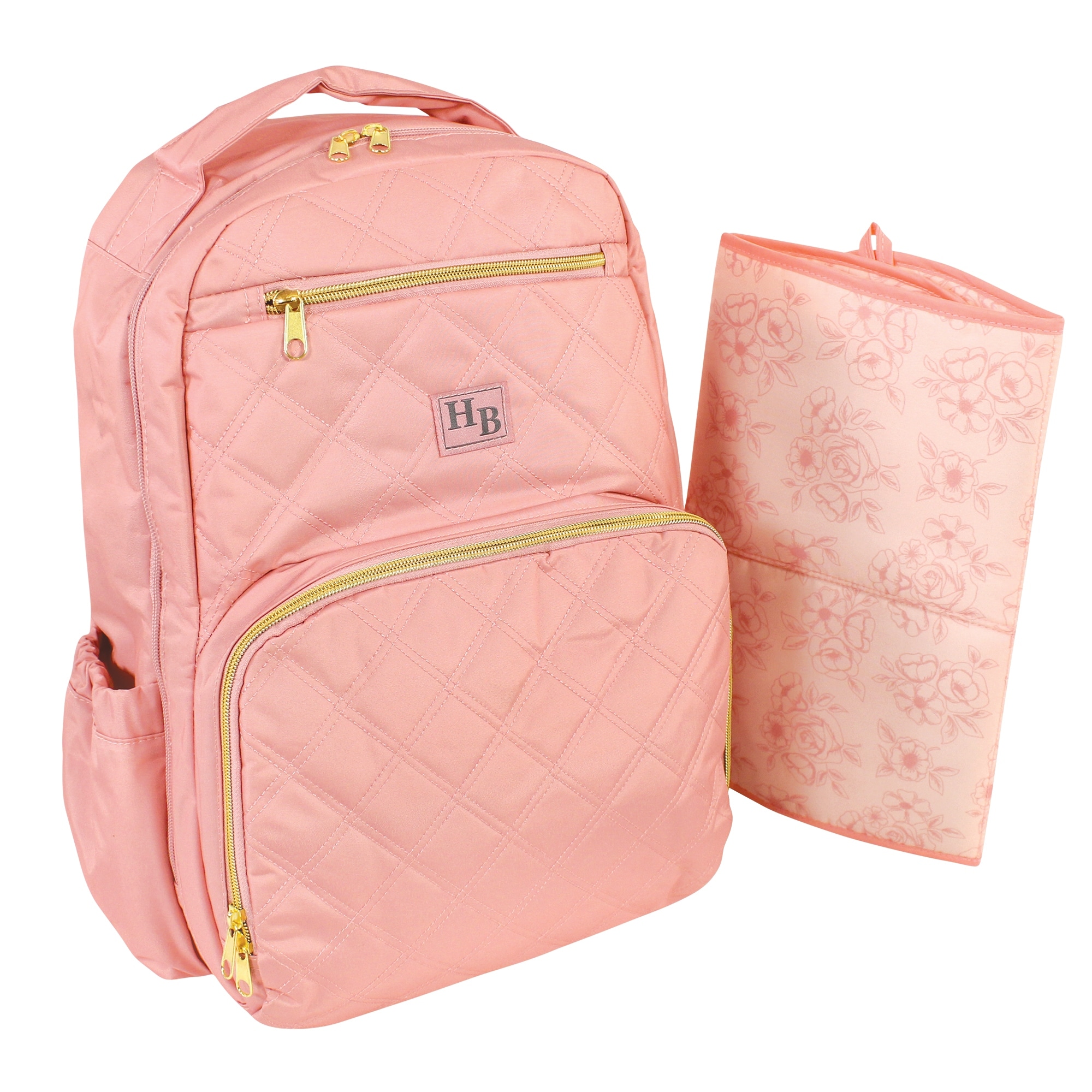 Hudson Baby Premium Diaper Bag Backpack and Changing Pad, Blush, One Size - Blush - One Size