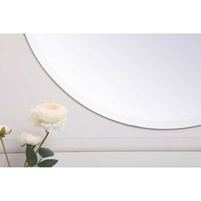 Modern 32 in. Contemporary Mirror in Clear