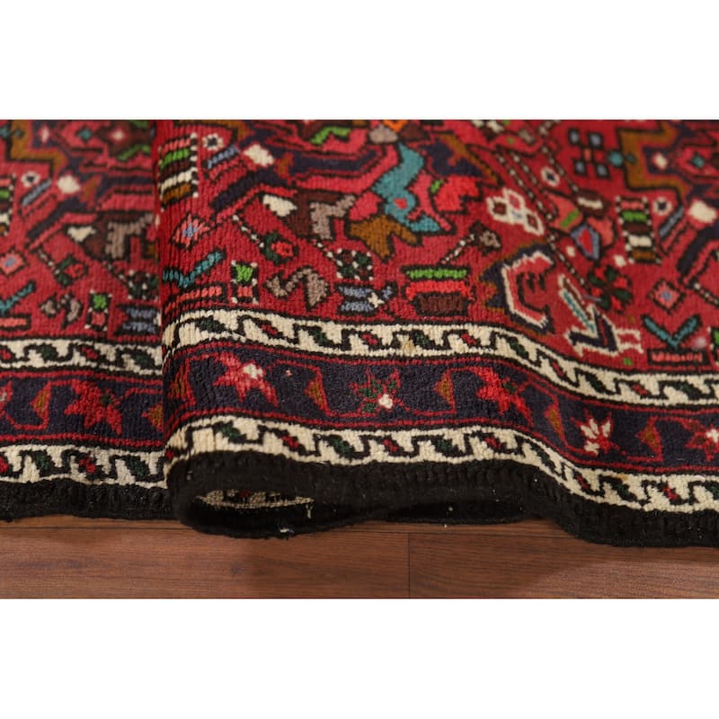 Tribal / Geometric Gharajeh Persian Runner Rug Handmade Wool Carpet - 2'3" x 9'5"
