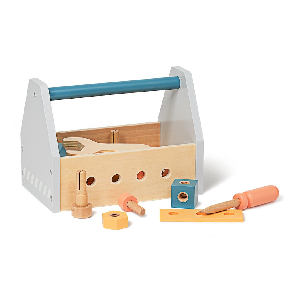 Wooden Tool Set for Kids Play Tool Box Toolbox Construction Toy