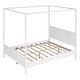 preview thumbnail 5 of 16, Queen Size Wooden Canopy Platform Bed with Headboard and Footboard Underbed Storage ,Slat Support Leg