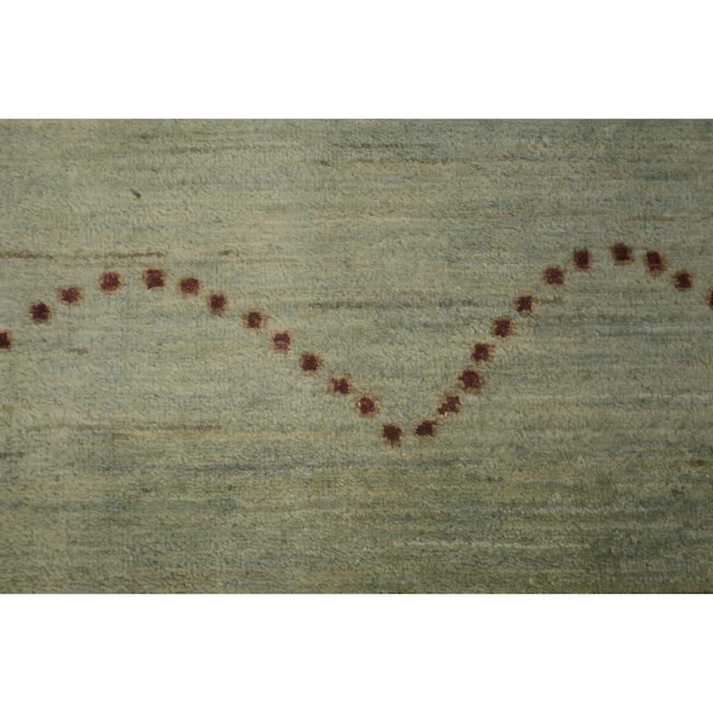 Hand Knotted Oriental 100% Wool Carpet Tribal Modern Navy Blue & Blues Gabbeh (kashkoli) Area Rug - 2' 11'' X 2' 2''