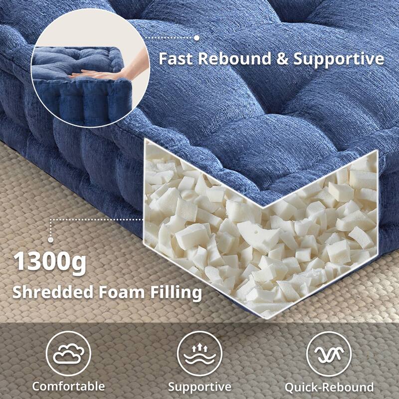 Intelligent Design Azza Poly Chenille Square Floor Pillow Cushion