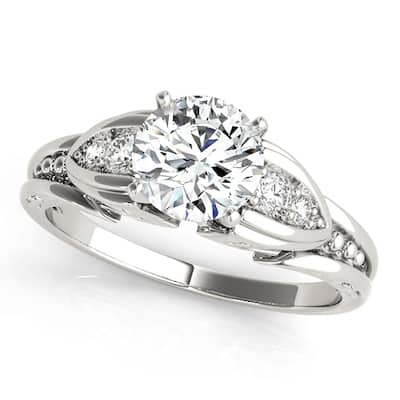 Auriya 14k White Gold Lab Grown Round Diamond Engagement Ring 0.50 to 5.00 ct. tw. (F-G VS)