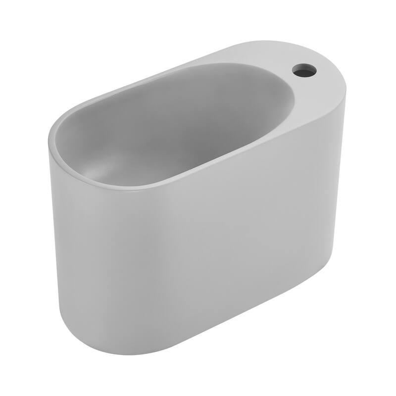 Terre 17.5" Right Side Faucet Wall-Mount Bathroom Sink in White