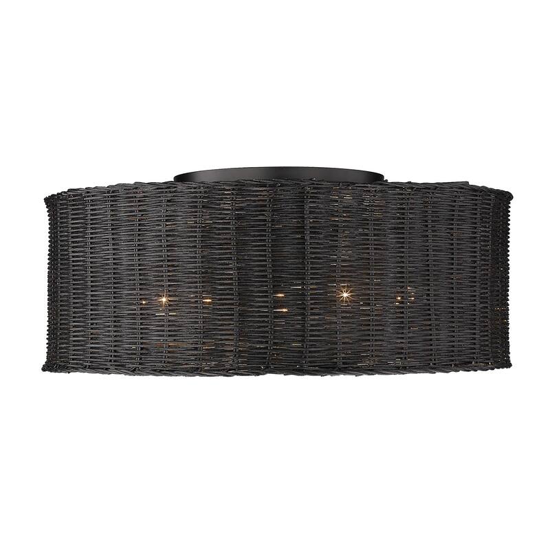 Golden Lighting Erma 5-light Flush Mount in Matte Black