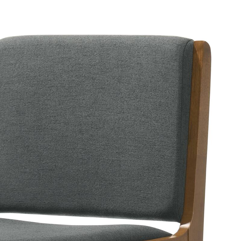 Modern Set of 2 Dining Chairs with Fabric Cushioned Seat Backrest, Solid Wood Frame for Dining Room Living Room and Bedroom