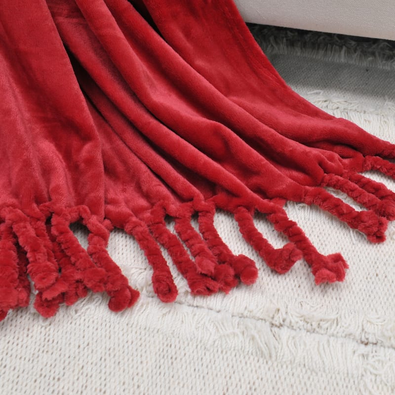 Rope Braided Flannel Fleece Throw
