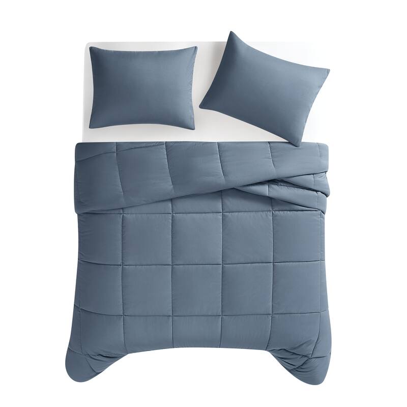 Truly Soft Green Recycled Solid Comforter Set