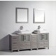 preview thumbnail 26 of 29, Vanity Art 72" Double Sink Bathroom Vanity Set with Engineered Marble Top and Free Mirror