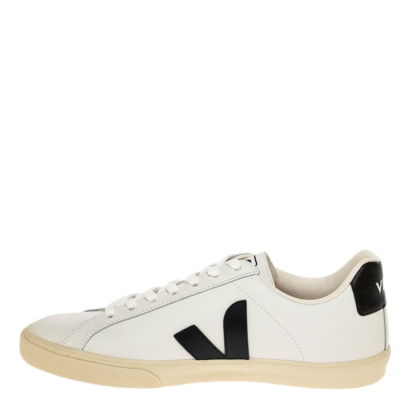 Veja Men's Esplar Leather Sneakers in White and Black