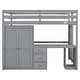 preview thumbnail 4 of 21, Twin/Full Size Loft Bed with Wardrobe, Desk and Storage Drawers