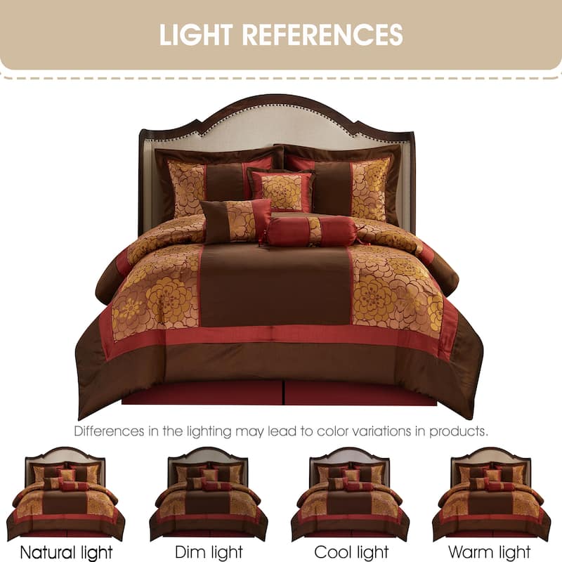 Nanshing Hermonie Floral 7-Piece Bedding Comforter Set