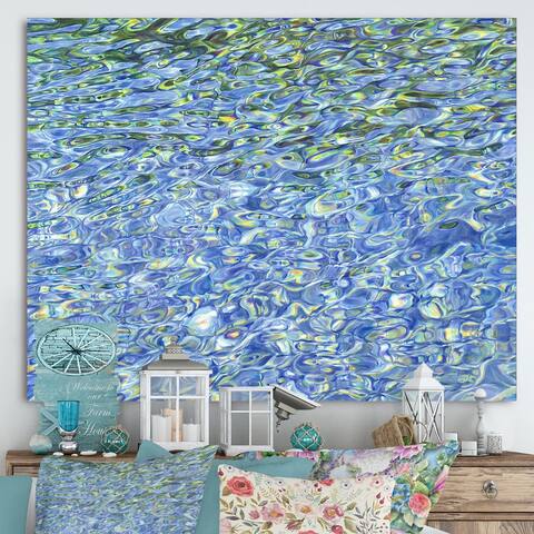 Designart 'Sunny Water With Transparent Waves Reflecting Gentle Sunshine II' Modern Canvas Wall Art Print