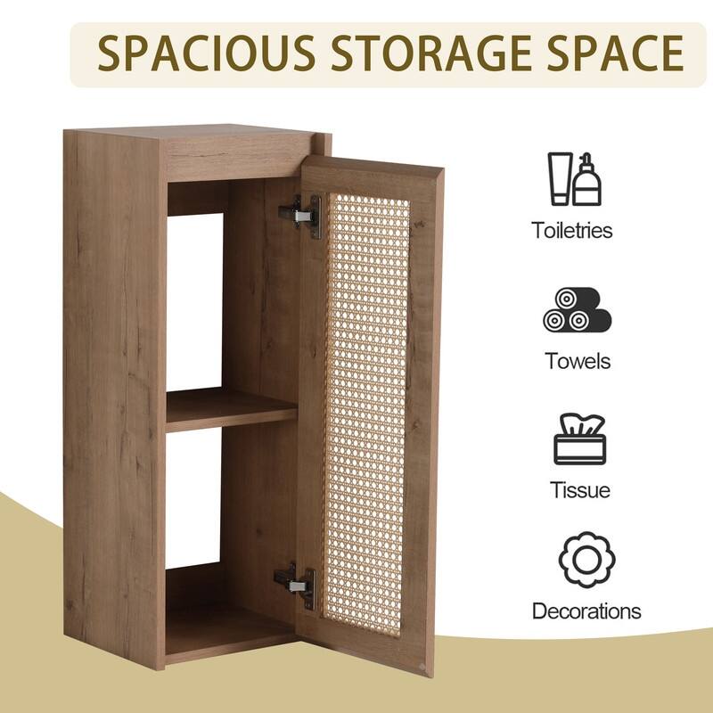 MEDUNJESS Bathroom Side Cabinet, Float Mounting Design