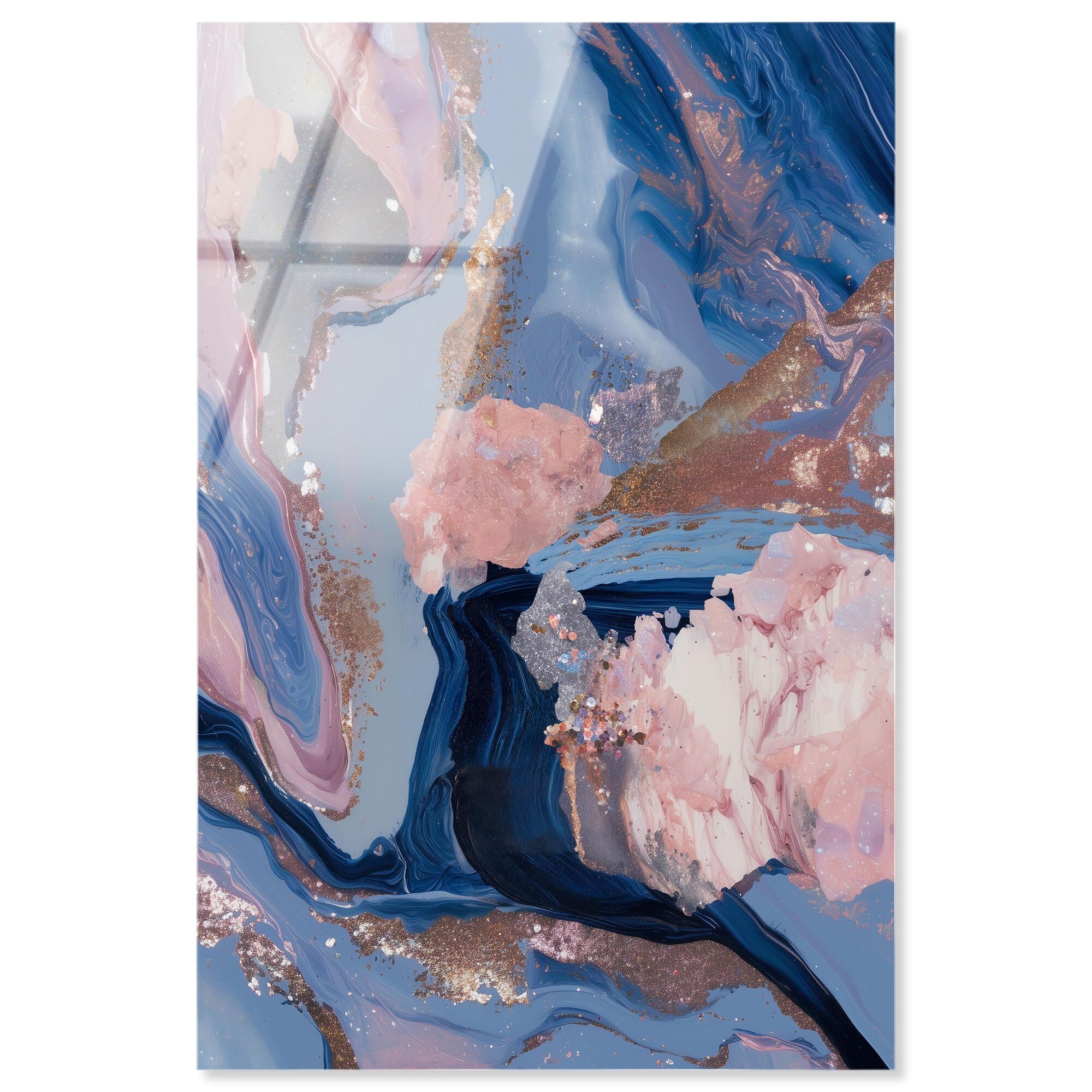 Rose Gold Nebula I Pink Wall Decor Acrylic Print by Art Remedy