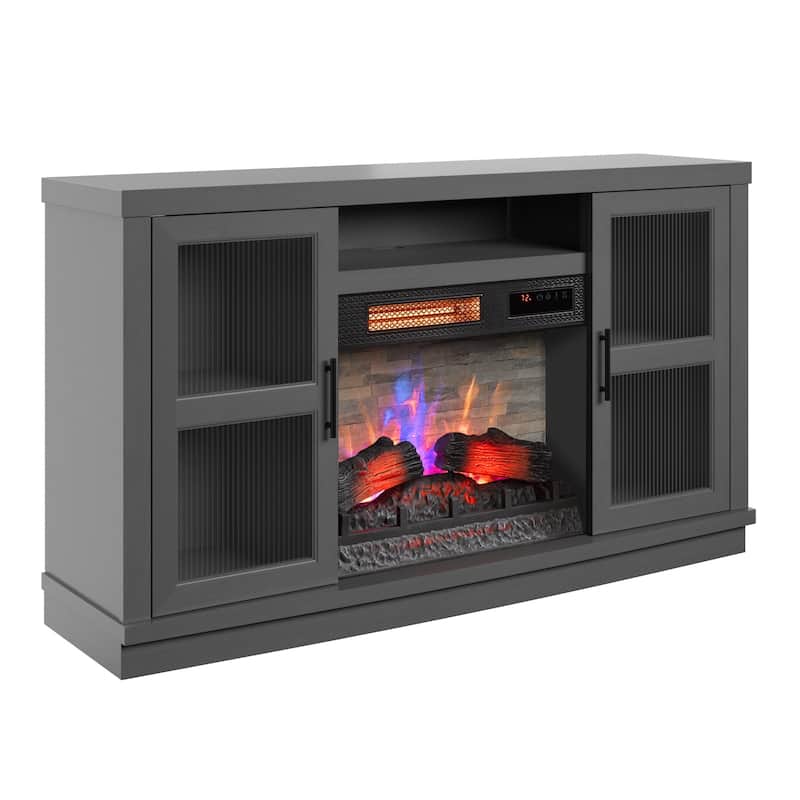 duraflame® Electric Fireplace Entertainment Console for 60 Inch TVs, Antique Gray