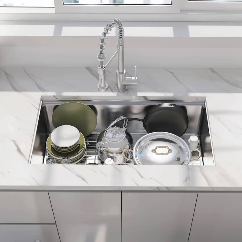 30 Undermount Workstation Sink-30 x 18 Inch Undermount Stainless Steel Kitchen Sink 18 Gauge