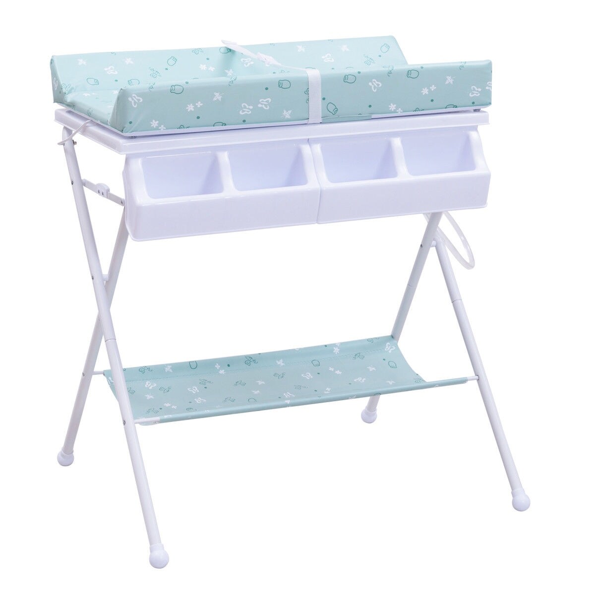 Costway Infant Baby Bath Changing Table Diaper Station Nursery Organizer  Storage w Tube - Bed Bath & Beyond - 18962707