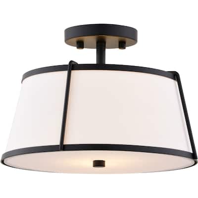 Vaxcel Lighting C0329 Marion 2 Light 13" Wide Semi-Flush Drum Ceiling