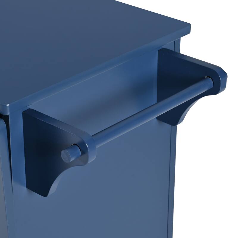 MDF Kitchen Cart with Towel Rack and Spice Rack and Drawer