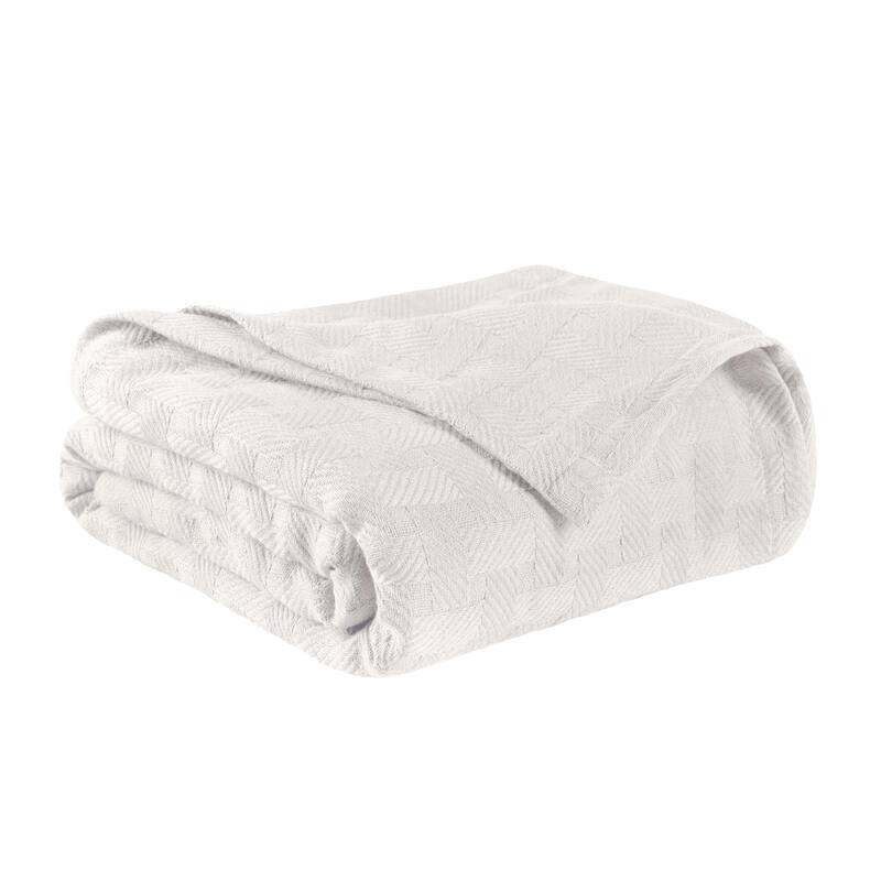 Superior Basketweave All-Season Bedding Cotton Blanket
