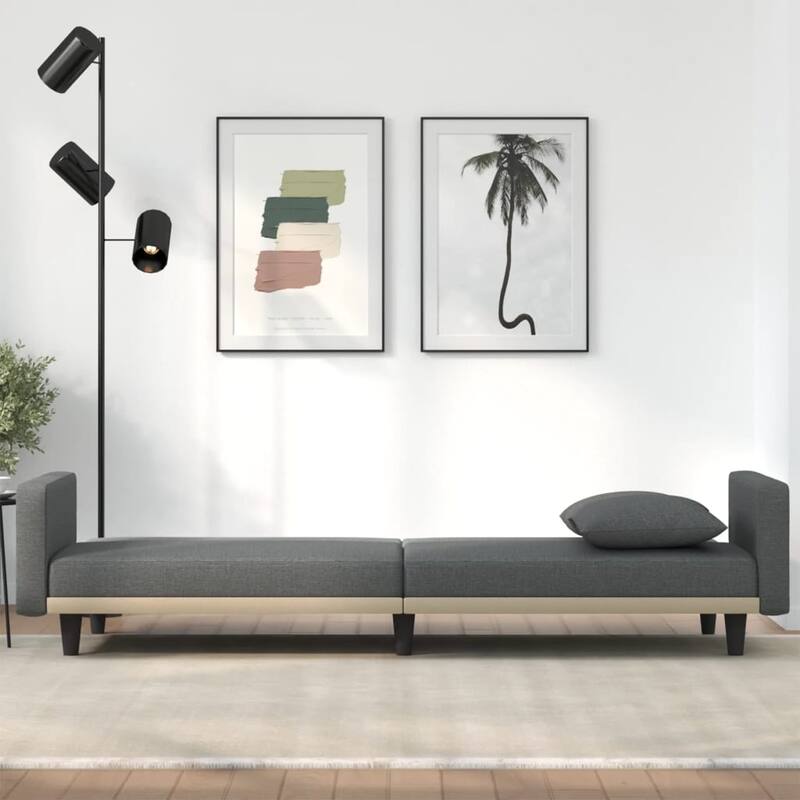 vidaXL Sofa Bed Loveseat Convertible Sofa Bed with Cushions for Studio Fabric - 86.6" x 35" x 27.6"