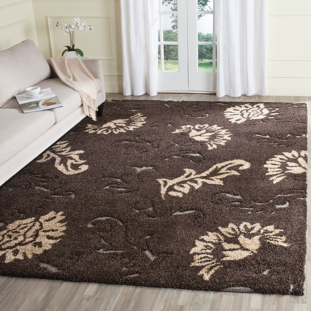 SAFAVIEH Florida Shag Katherine Floral 1.2-inch Thick Rug