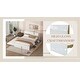 preview thumbnail 13 of 11, Modern Full Bed Frame with Trundle & 2 Drawers, White High Gloss Finish, White+Oak